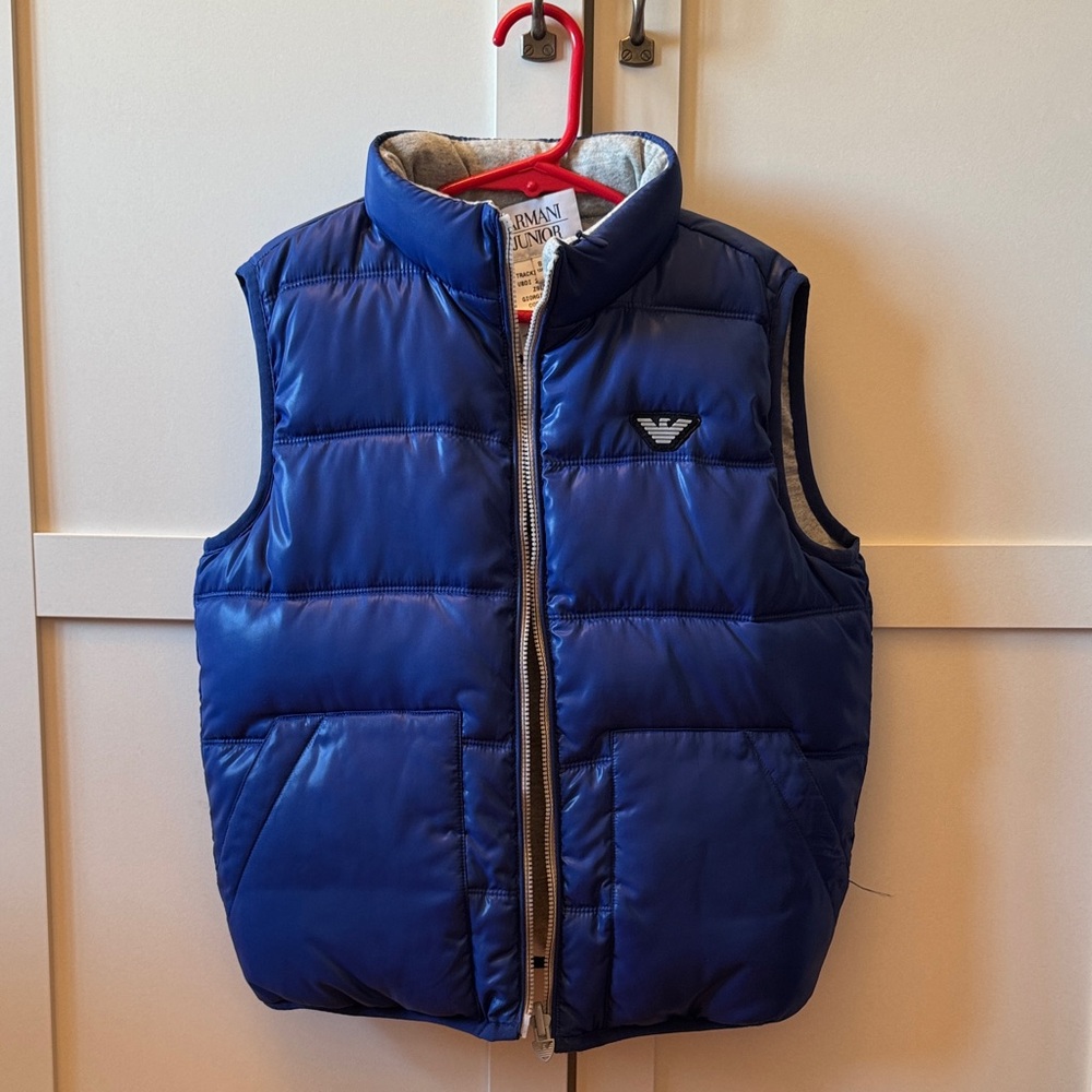 Emporio Armani Kids Blue Quilted Vest